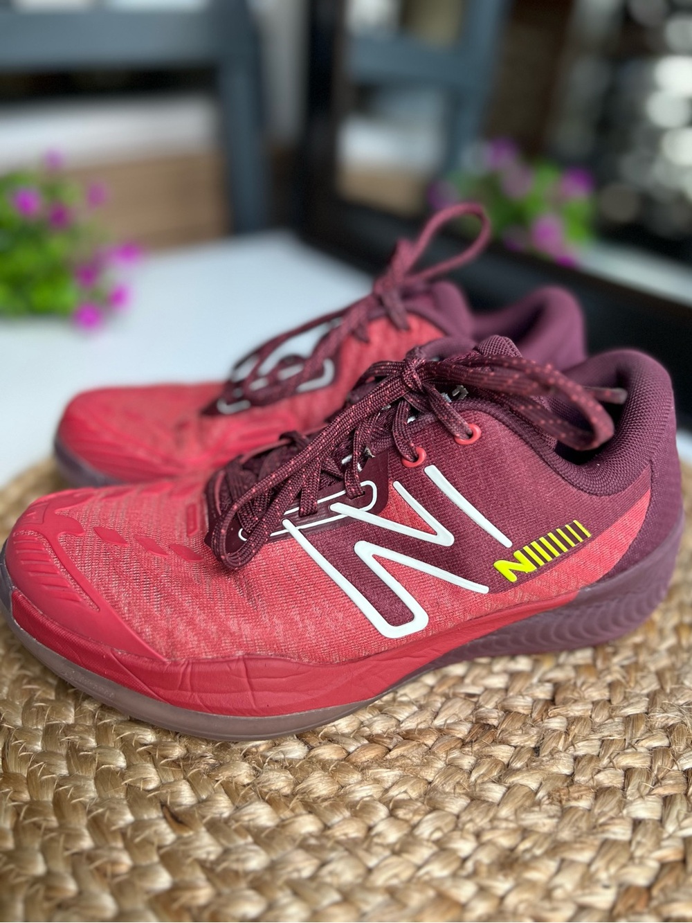 New Balance Fuel Cell 996v5 Lace Up Running Sneakers Brick Red